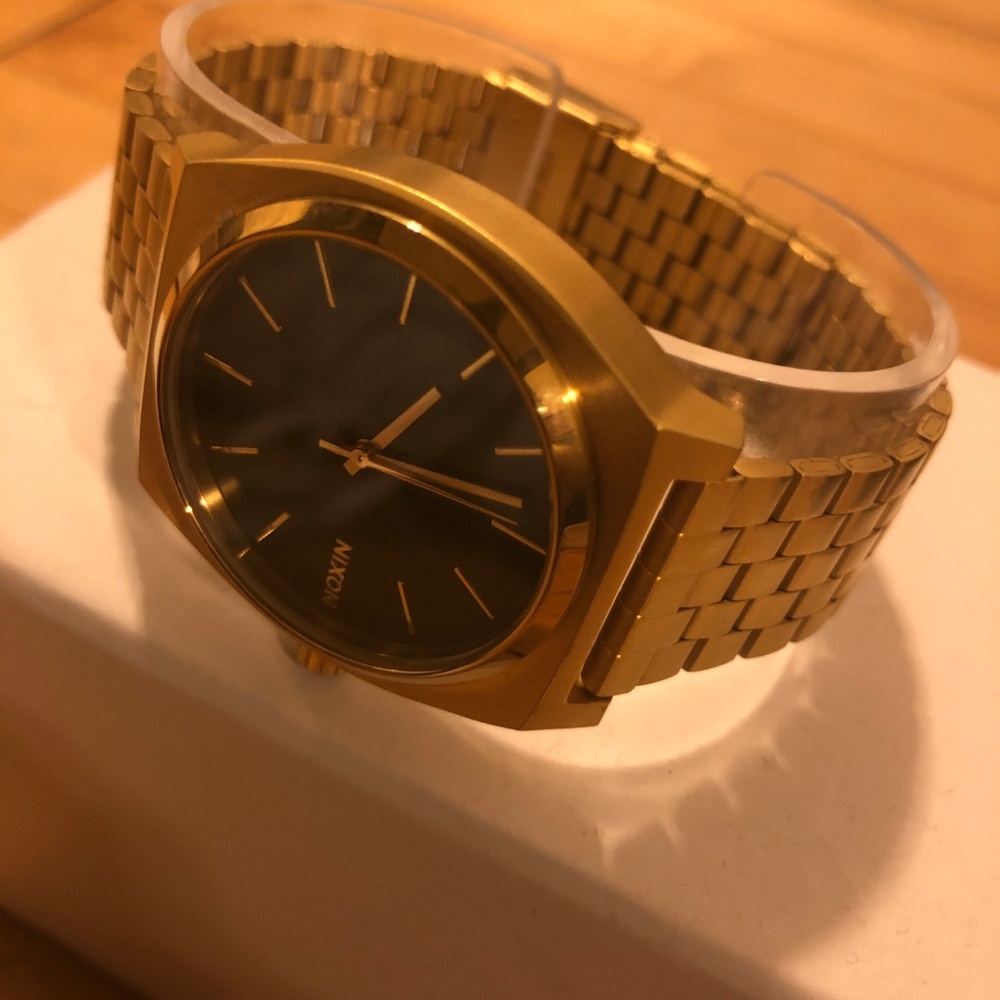Nixon Time Teller Stainless Steel All Gold / Green - Picture 3 of 5
